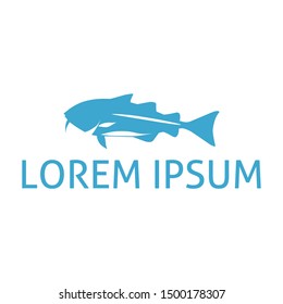 cod fish logo template for company,restaurant or fishing