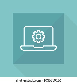 Codding concept on laptop icon
