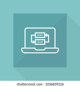 Codding concept on laptop icon