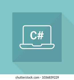 Codding concept on laptop icon