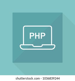 Codding concept on laptop icon