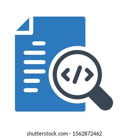 codding vector glyph colour icon 