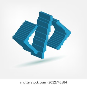 code 3d vector pixel logo