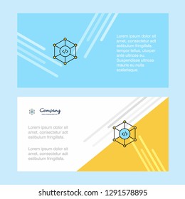 Code abstract corporate business banner template, horizontal advertising business banner.