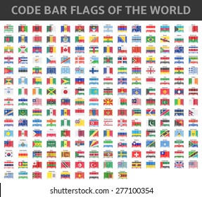 code bar flags of the world
