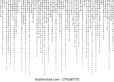 Code Binary Background. Computer Pattern. Data One and Zero Texture. Vector illustration