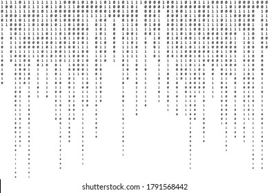 Code Binary Background. Technology Data Pattern. Digital One and Zero Backdrop. Vector illustration