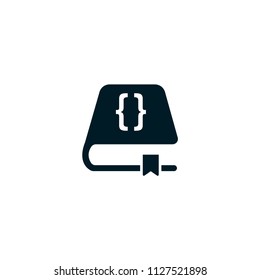 Code book icon vector. Close book icon.