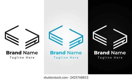Code Book Logo, combination of code symbol forms the book logo