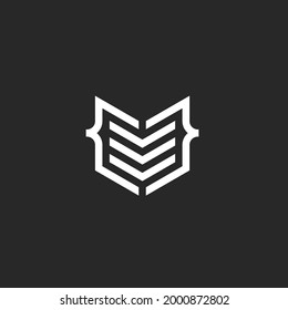 code book logo design vector illustration