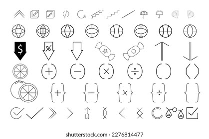 code brackets, chevrons up, copy link, grapefruit icon set.  style design isolated on white background 