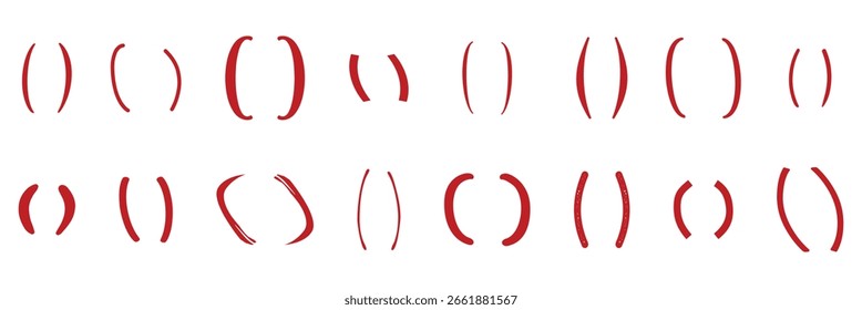 ícone colchetes de código. Design fino, leve, regular e negrito, isolado no fundo branco