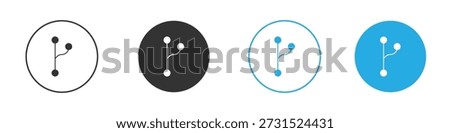 Code branch icon drawing clipart symbol . Vector illustration