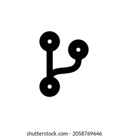 code branch Icon. Flat style design isolated on white background. Vector illustration