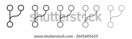 Code branch icon outline ilustration vector symbol