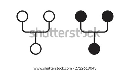 Code branch icon pictogram in trendy outline style. icon, sign or symbol.