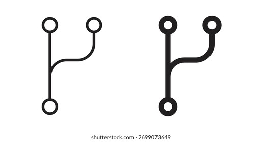 ícone de ramo de código tendência plana simples design gráfico moderno logotipo abstrato