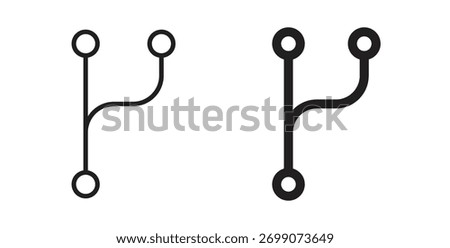 Code branch icon simple flat trend modern graphic design abstract logotype