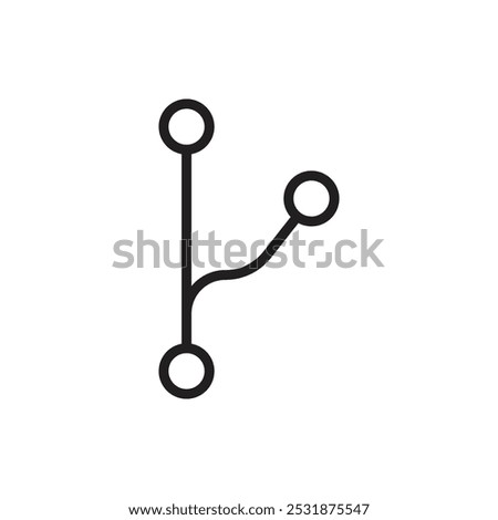 Code branch icon Simple thin outline