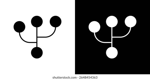Code branch icon symbol collection. Flat vector stock illustration.