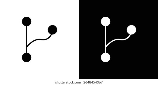 Code branch icon symbol collection. Flat vector stock illustration.