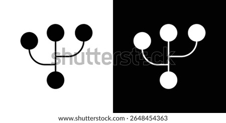 Code branch icon symbol collection. Flat vector stock illustration.
