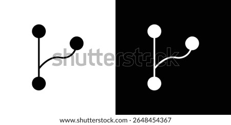 Code branch icon symbol collection. Flat vector stock illustration.