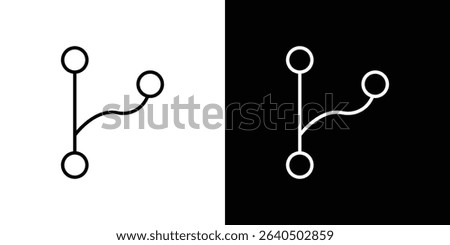 Code branch icon symbol concept for graphic design, Website, UI. EPS