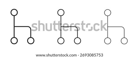 Code branch icon symbol. Linear style sign for mobile concept