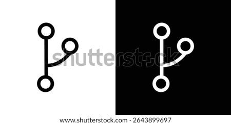 Code branch icon vector simple element illustration editable