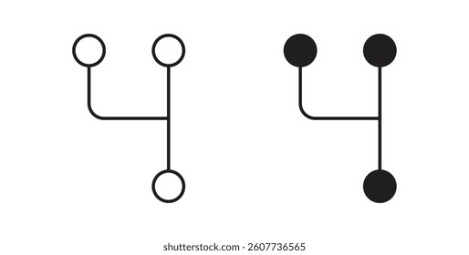 Code branch icons vectors graphic designs