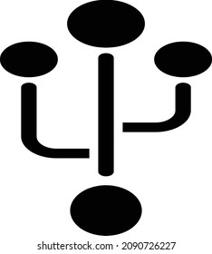 Codezweig-Zeichenveranschaulichung. Symbolvektorvektor
