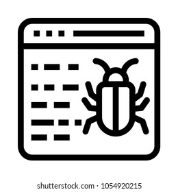code bug vector icon