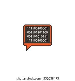 Code Chat Computer Vector Logo Design Element