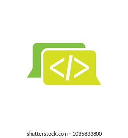 Code Chat Logo Icon Design