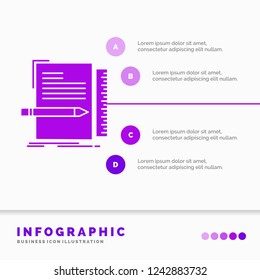 Code, coding, file, programming, script Infographics Template for Website and Presentation. GLyph Purple icon infographic style vector illustration.