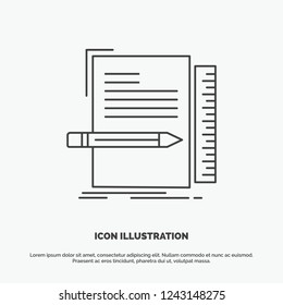 Code, coding, file, programming, script Icon. Line vector gray symbol for UI and UX, website or mobile application