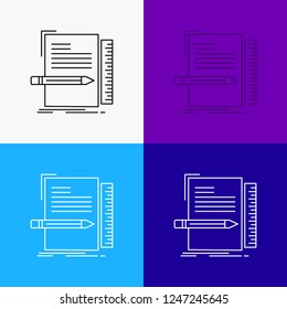 Code, coding, file, programming, script Icon Over Various Background. Line style design, designed for web and app. Eps 10 vector illustration