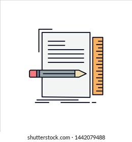 Code, coding, file, programming, script Flat Color Icon Vector