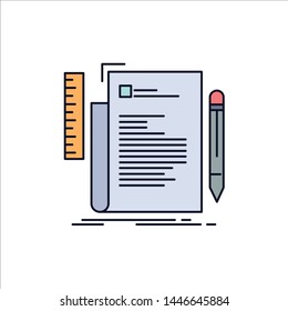 Code, coding, file, programming, script Flat Color Icon Vector