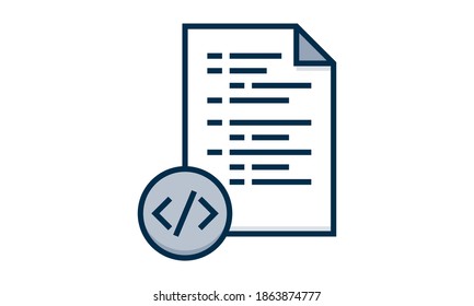 Code, coding, file, programming, script Flat Icon