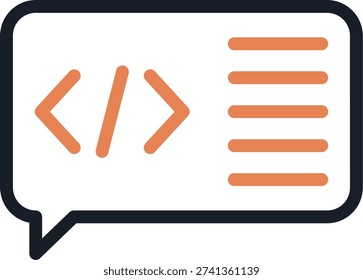 Code Comment Line Due Icon Design