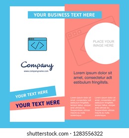 Code Company Brochure Template. Vector Busienss Template