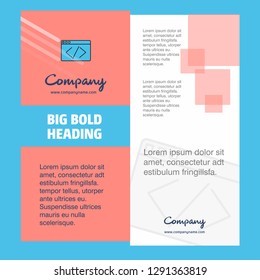 Code Company Brochure Title Page Design. Company profile, annual report, presentations, leaflet Vector Background