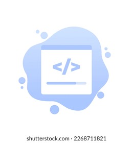 code compilation icon for web and apps