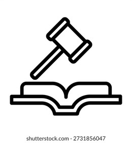 Código de conducta Icono - Negro Esquema Iconos Estilo Para La Contabilidad y Los Negocios