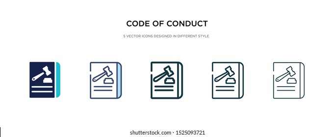 code of conduct icon in different style vector illustration. two colored and black code of conduct vector icons designed in filled, outline, line and stroke style can be used for web, mobile, ui