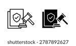 Code of conduct icon editable vector pack. Black flat and line symbols