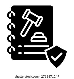 Code Of Conduct Icon Glyph Style Vector Illustration