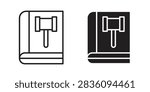Code of conduct icon line logo pack